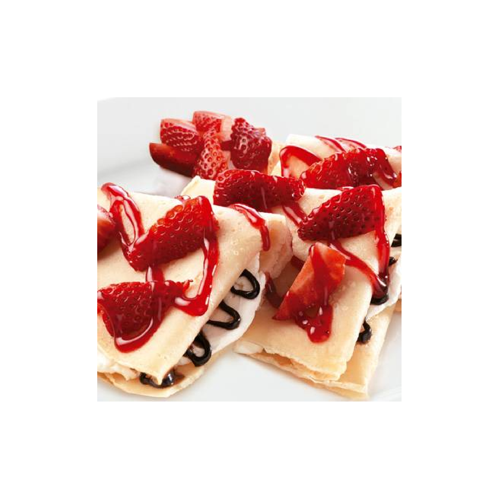 Crepas de chocolate y fresa