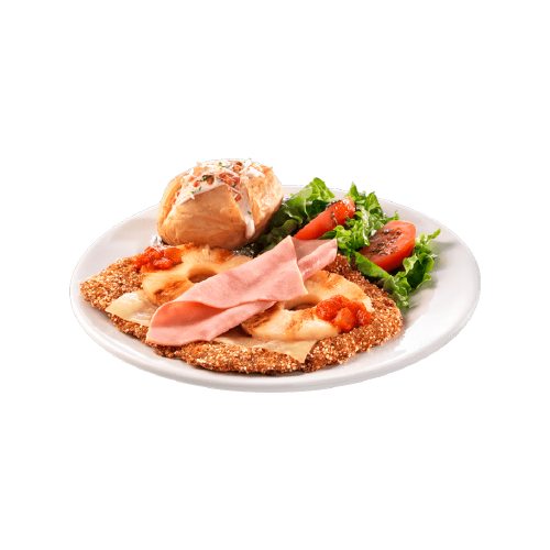 Milanesa hawaiana