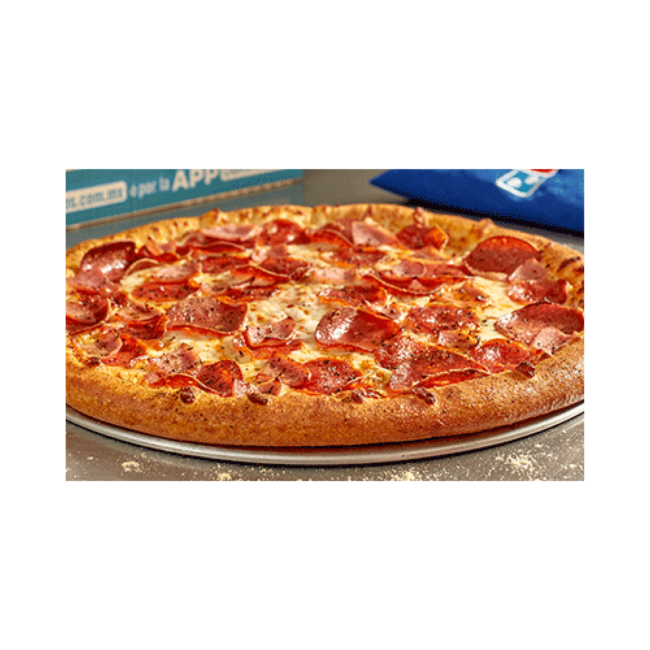 Pizza Carnes Frías con orilla rellena de queso Mediana