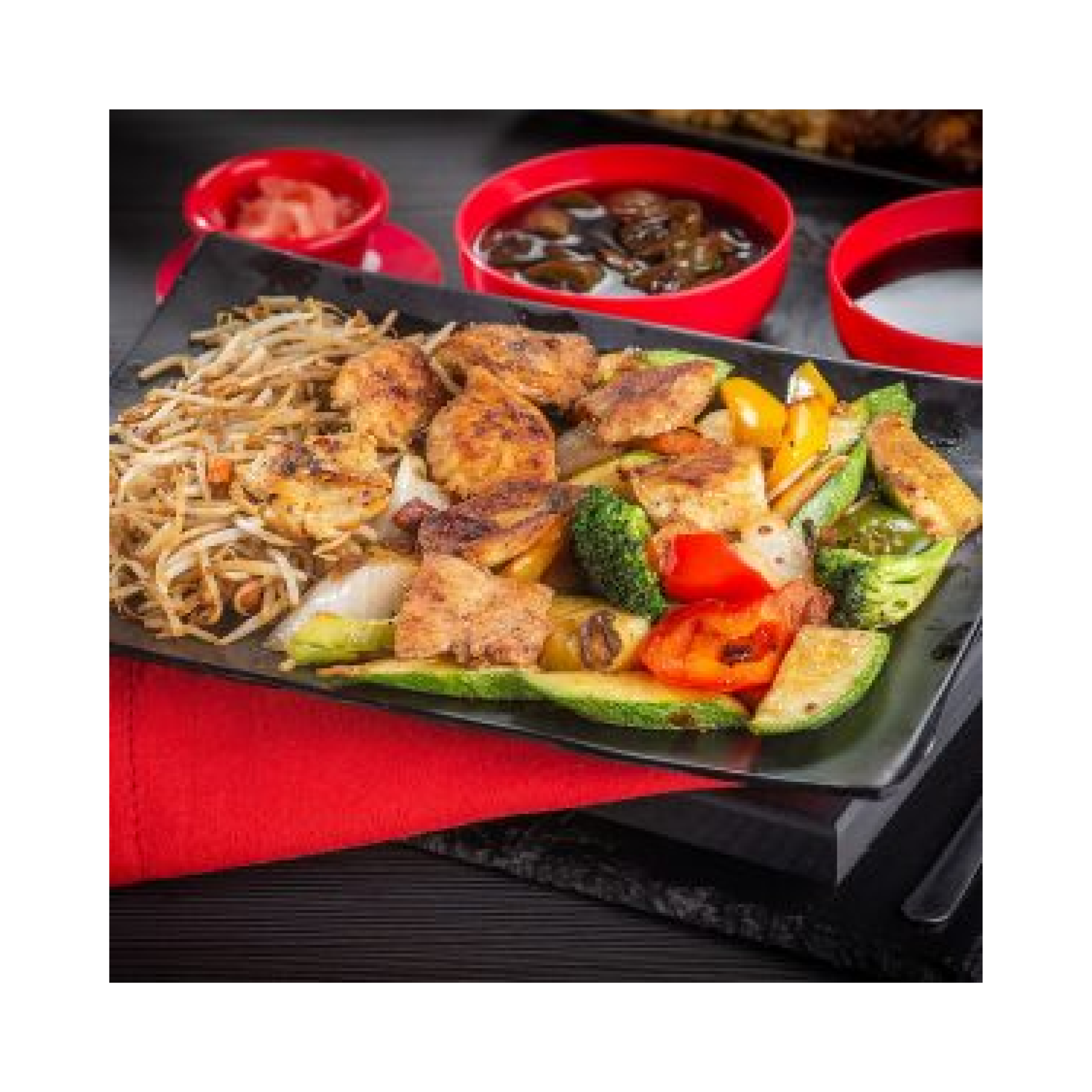 Teppanyaki de camarón